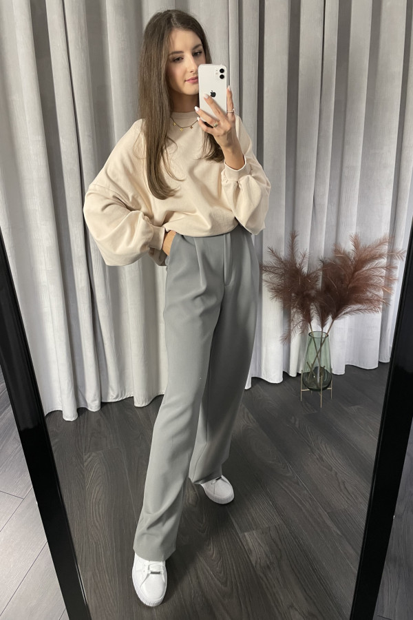 Bluza BASIC oversize beżowa 1