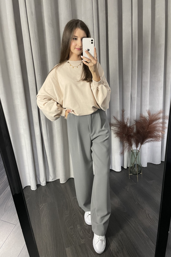 Bluza BASIC oversize beżowa 4