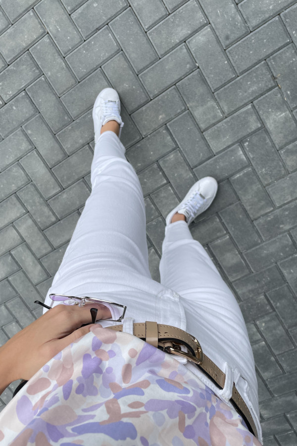 Spodnie śmietankowe mom fit SAMOS 5