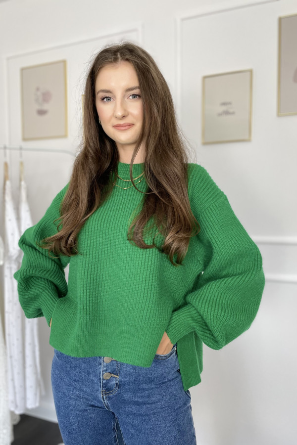 Sweter oversize zielony GRACE