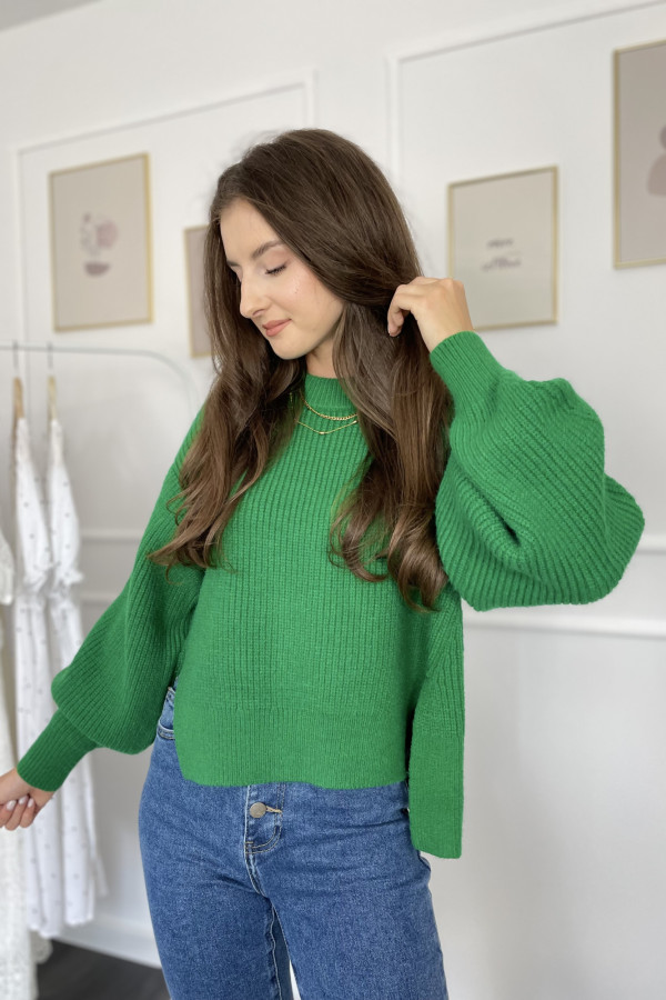 Sweter oversize zielony GRACE 3