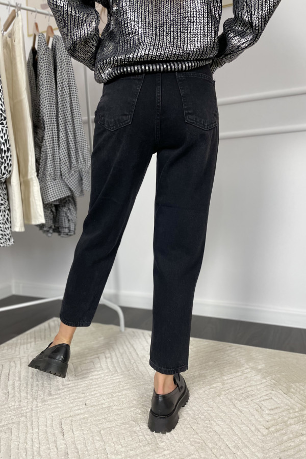 Spodnie czarne mom fit DARK 6