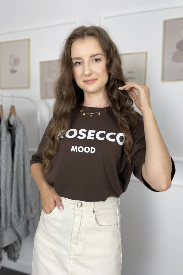 T-shirt czekoladowy PROSECCO