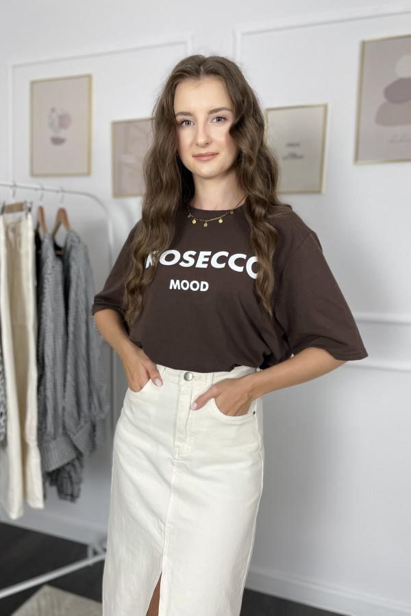 T-shirt czekoladowy PROSECCO 3