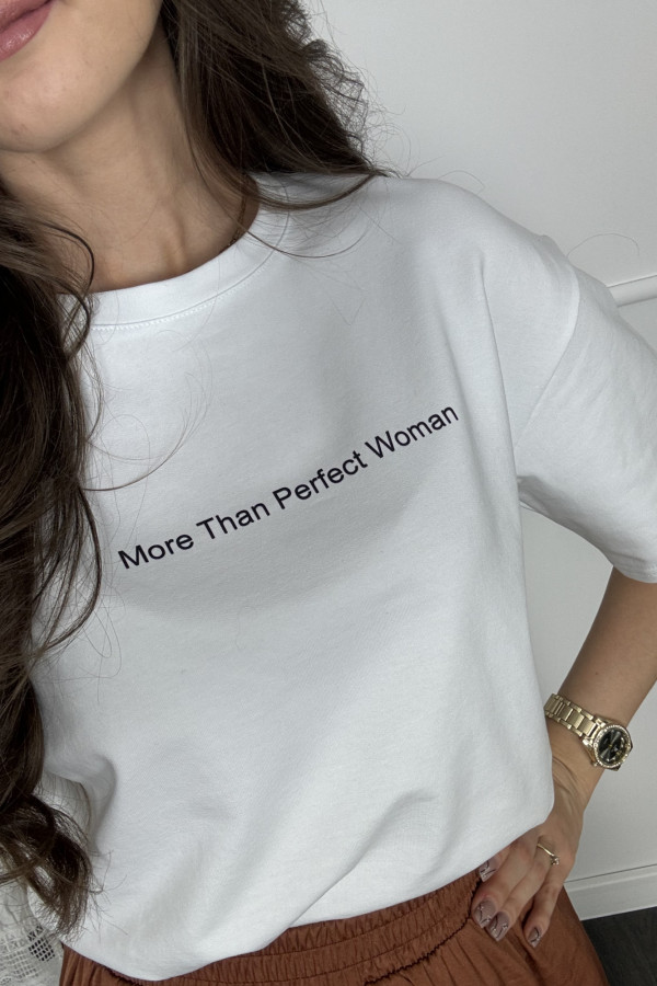 T-shirt biały PERFECT WOMAN
