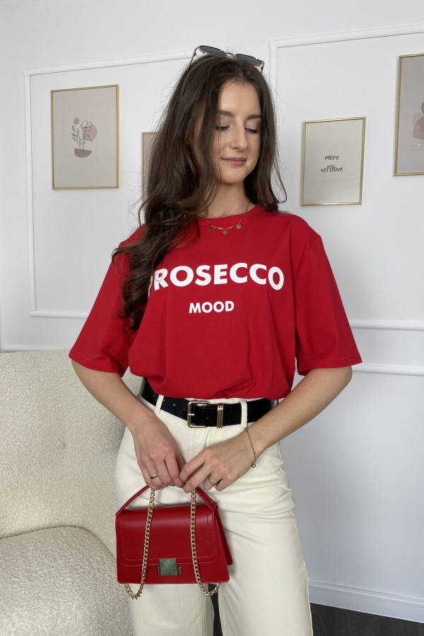 T-shirt czerwony PROSECCO