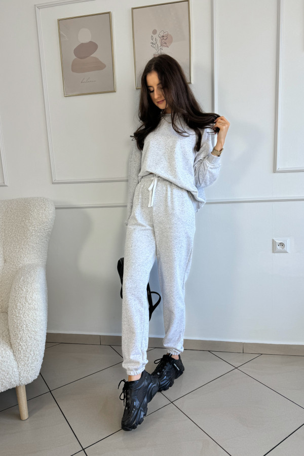 Bluza oversize szary melanż POLI 3