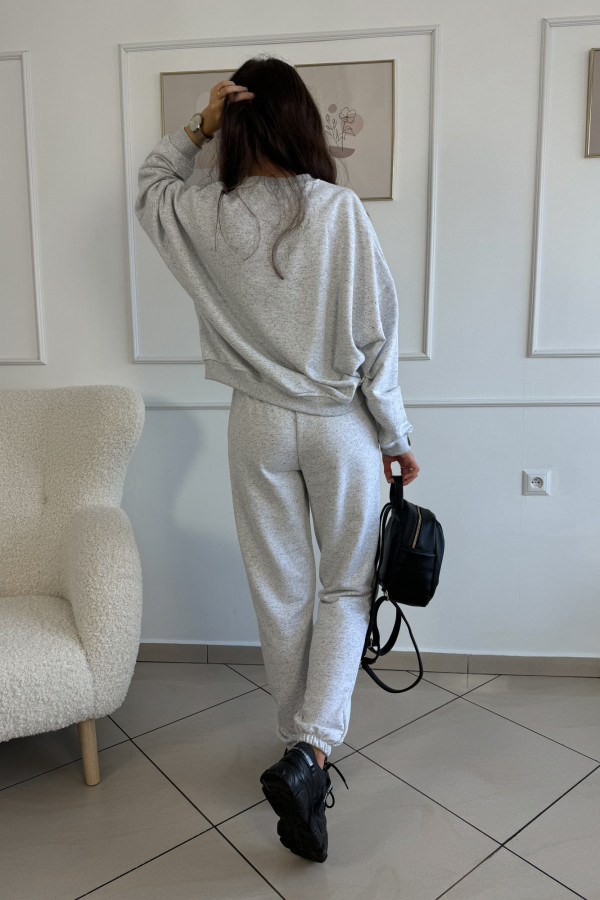 Bluza oversize szary melanż POLI 6