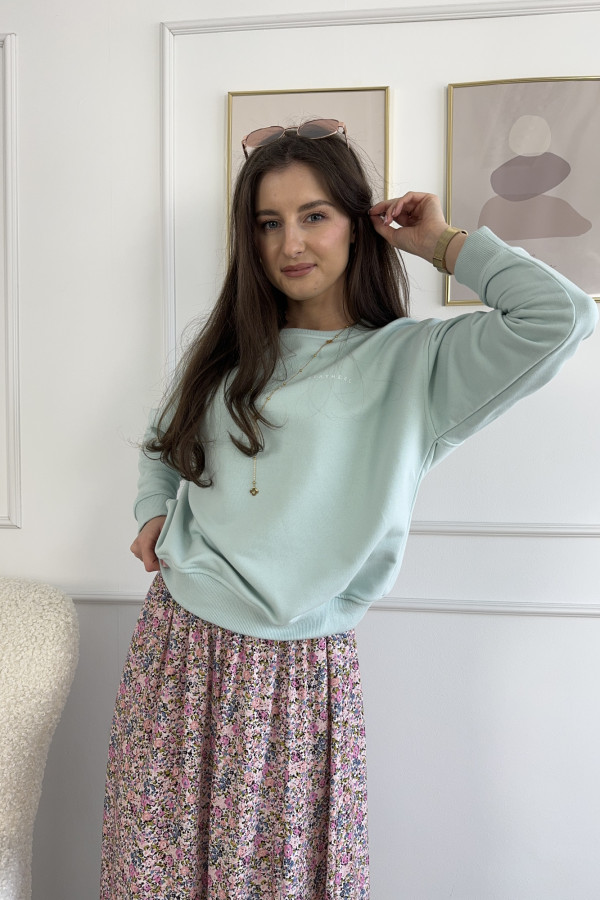 Bluza o kroju oversize miętowa STAY 2