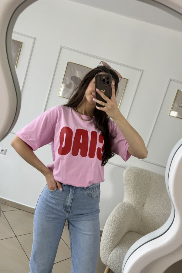 T-shirt z nadrukiem cukierkowy róż CIAO 1