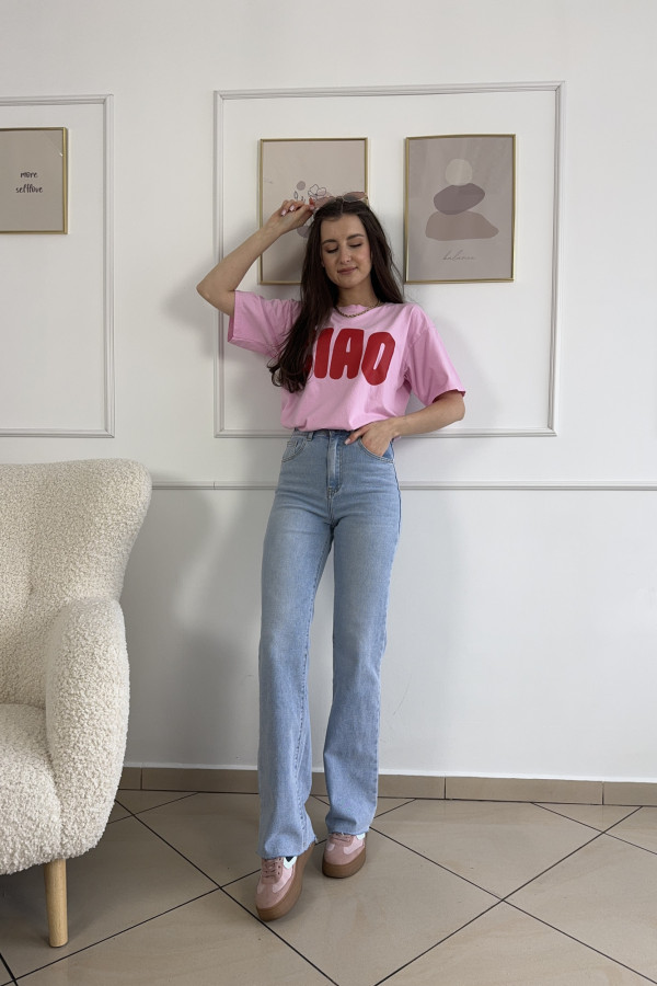 T-shirt z nadrukiem cukierkowy róż CIAO 4