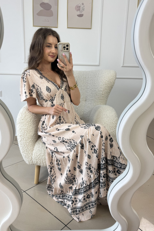 Sukienka o kroju maxi we wzory SAMIRA 5