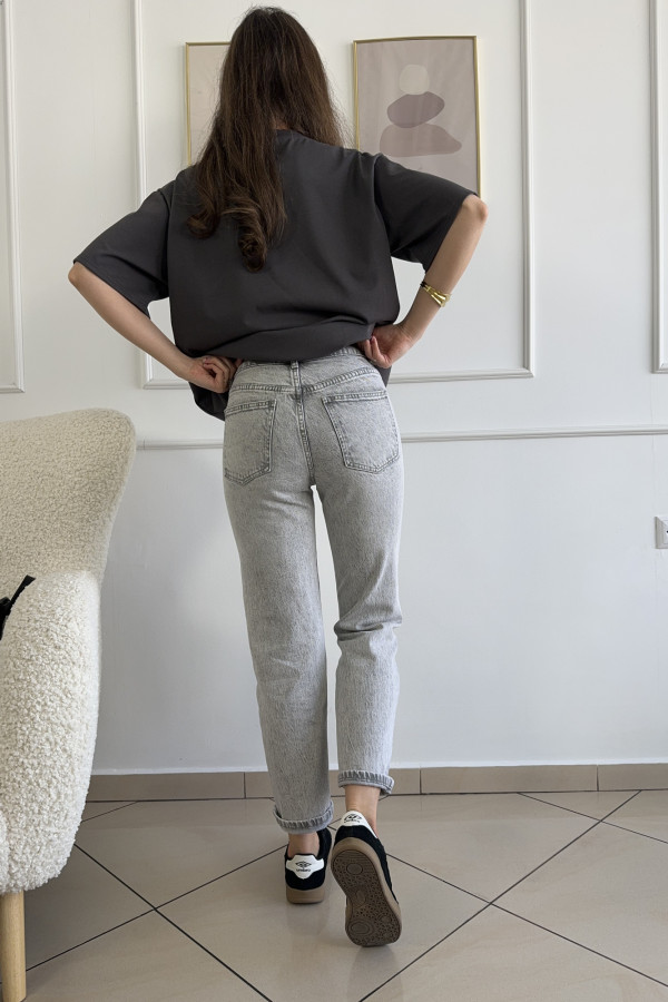 Spodnie jeansy mom fit szare FILO 2