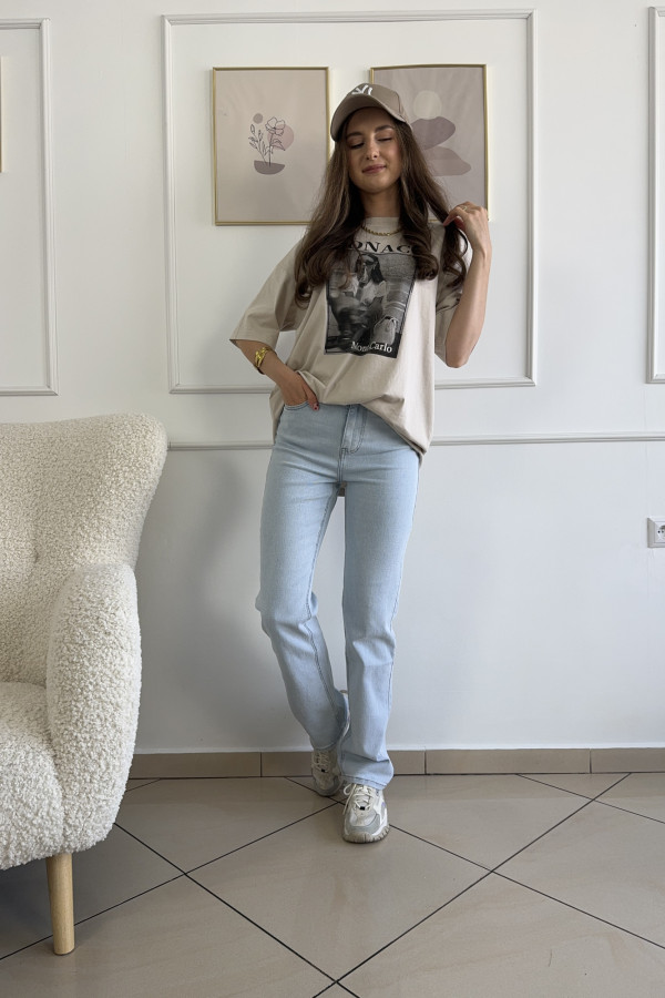 T-shirt z nadrukiem 100% bawełna MONACO 4