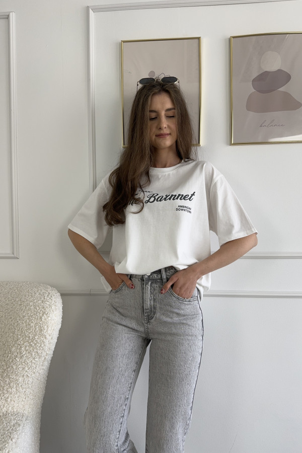 T-shirt z napisem biały GILO