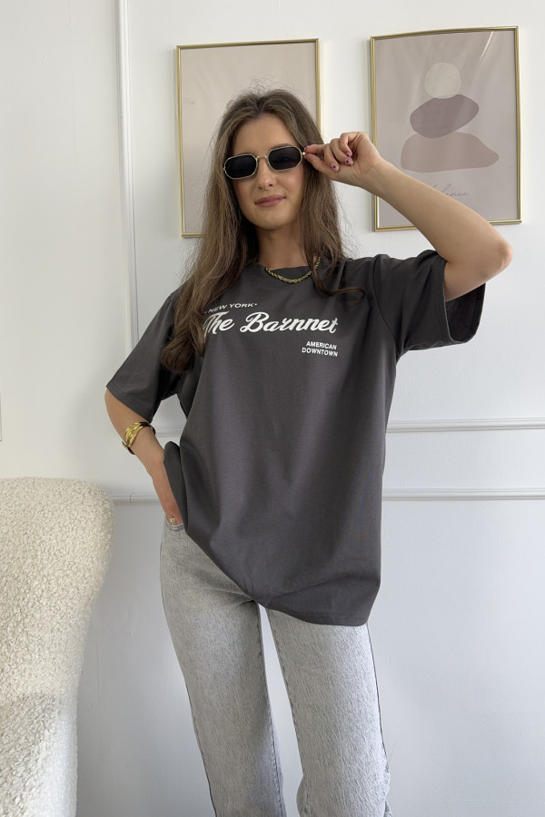 T-shirt z napisem szary GILO