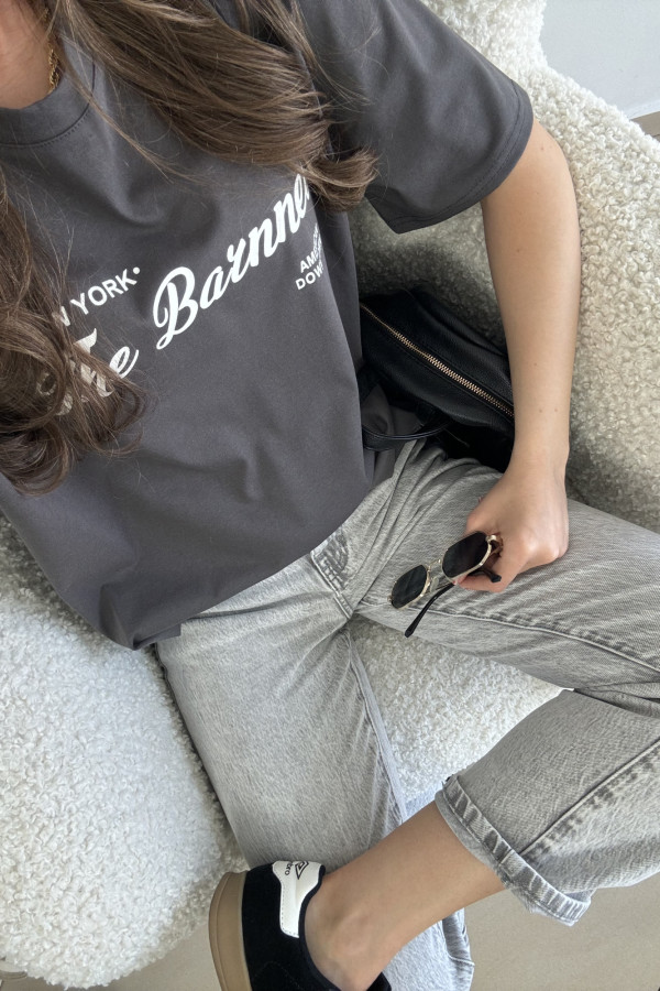 T-shirt z napisem szary GILO 1
