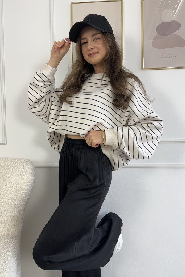 Spodnie wide leg 100% wiskoza czarne DUO 3