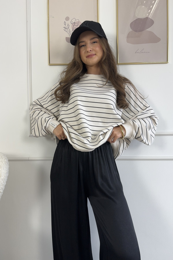 Bluza oversize w czarne paski VOGUE