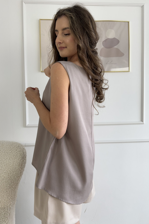 Top na grubszych ramiączkach oversize fango 100% tencel LIVI 1