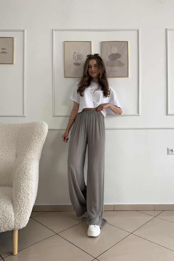 Spodnie wide leg karbowane 100% wiskoza fango MISHA