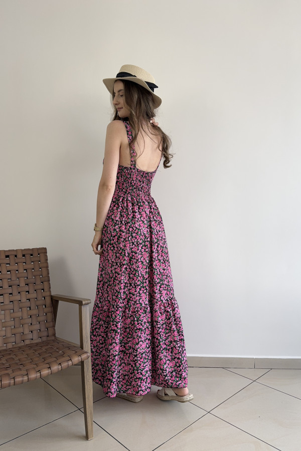 Sukienka maxi w drobne kwiatki ROMA 2