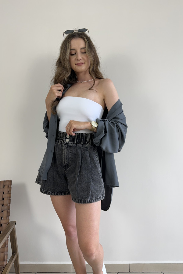 Koszula oversize tencel i wiskoza szara CELIA 2