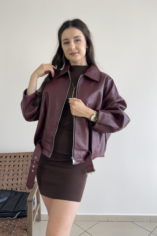 Ramoneska oversize bordowa COCO 2