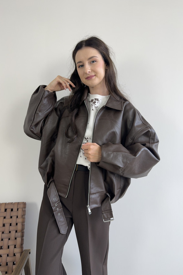 Ramoneska oversize czekoladowa COCO