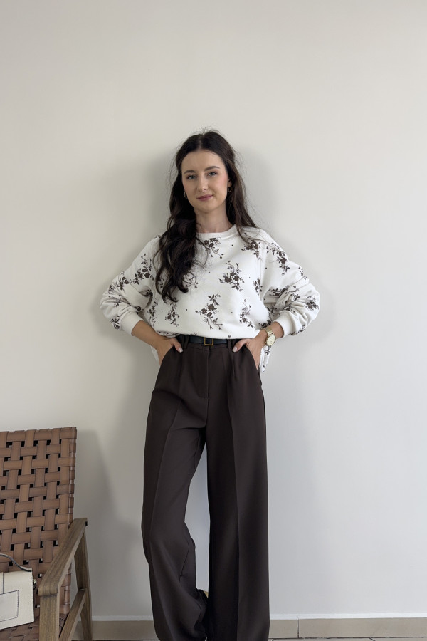 Bluza oversize kremowa w kwiaty FLORA 3