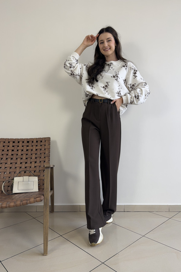 Bluza oversize kremowa w kwiaty FLORA 5