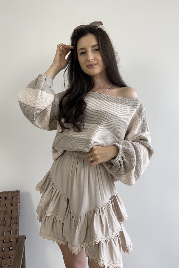 Sweter o kroju oversize z szerokimi rękawami RONALD