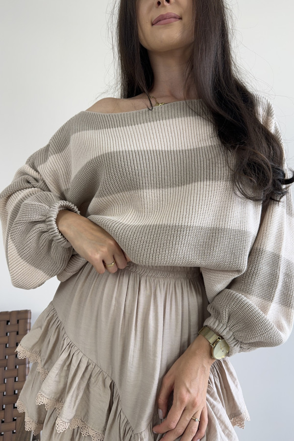 Sweter o kroju oversize z szerokimi rękawami RONALD 4