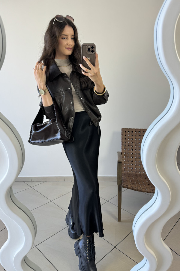 Spódnica midi czarna 100% wiskoza MADAM 3