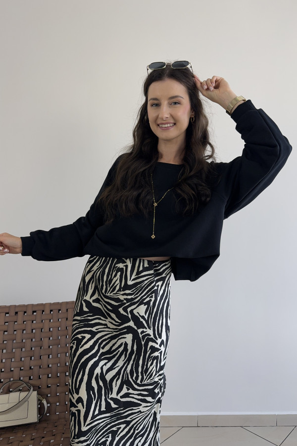 Bluza bawełniana oversize czarna WERA 2