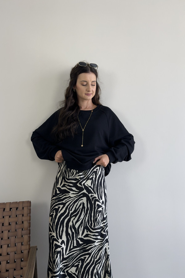 Bluza bawełniana oversize czarna WERA 3
