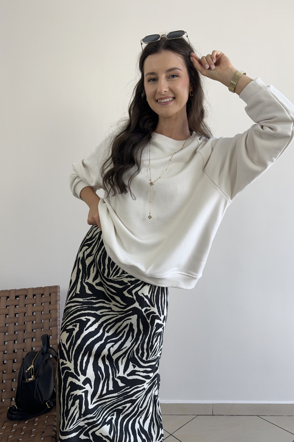Bluza bawełniana oversize kokos WERA 2