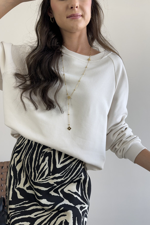 Bluza bawełniana oversize kokos WERA 3