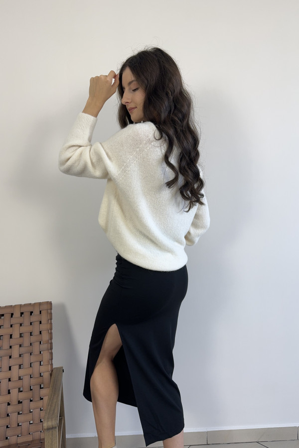 Sweter kremowy z baby alpaca HORIZON 1