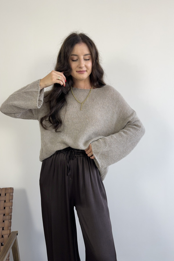 Sweter beżowy 100% moher DELPHI 3