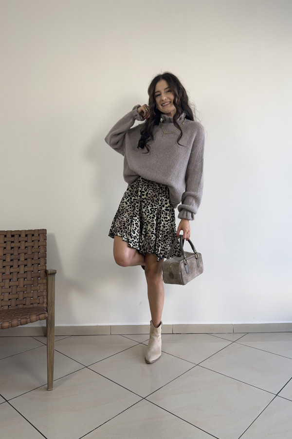 Sweter oversize z falbankami baby alpaca i wełna fango HARRY 1