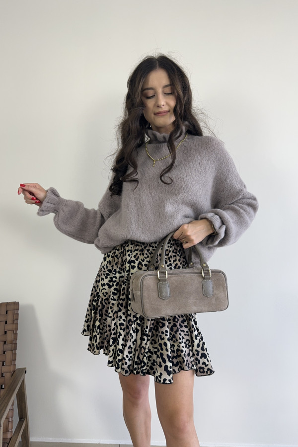 Sweter oversize z falbankami baby alpaca i wełna fango HARRY 3