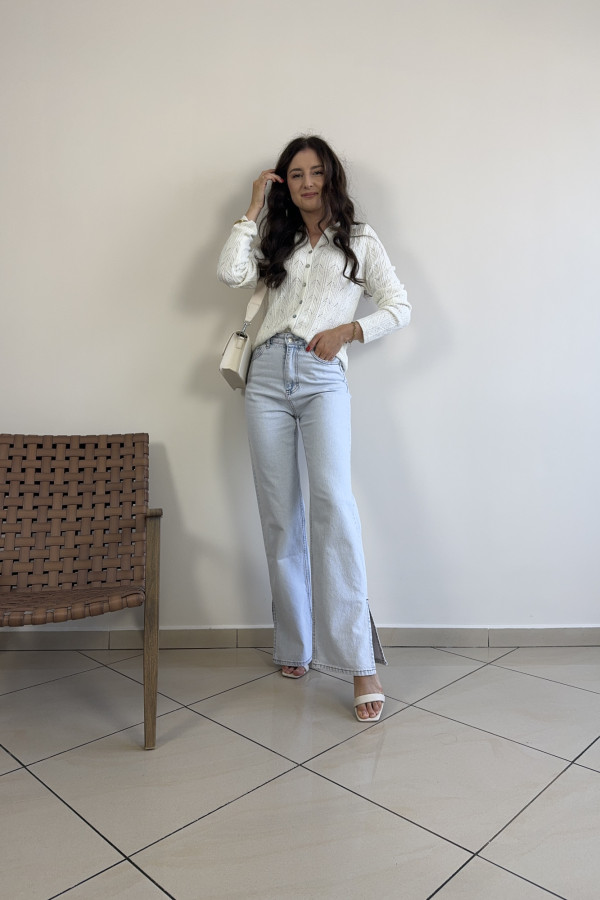 Sweter ażurowy z kołnierzykiem CUTE 3