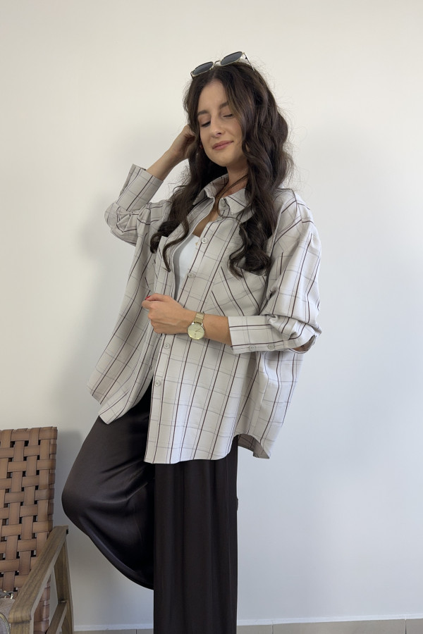 Koszula oversize w kratę MICHALINA