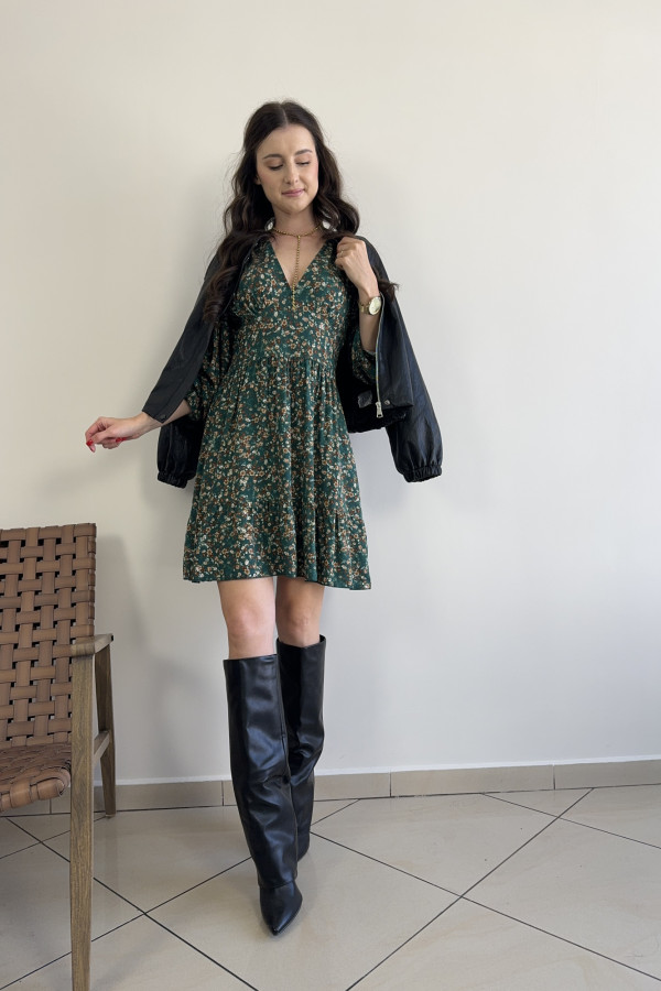 Sukienka w jesienne kwiaty 100% wiskoza AUTUMN 4