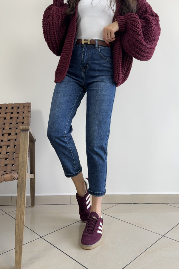 Spodnie jeansy mom fit ciemnogranatowe MAILO 1