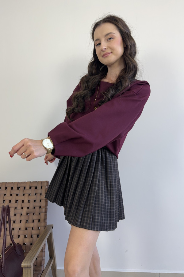 Bluza z wiskozą bordowa JESSA 1