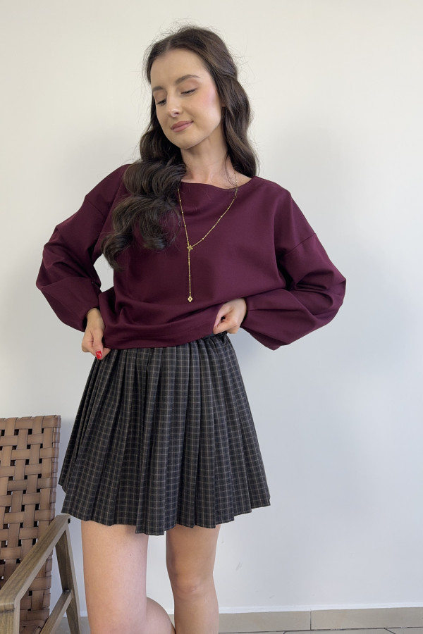 Bluza z wiskozą bordowa JESSA 2