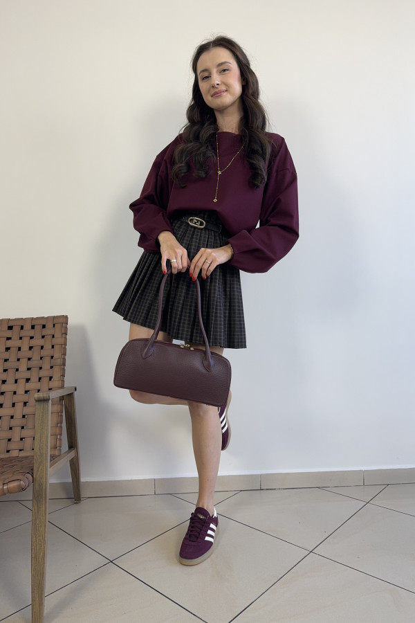 Bluza z wiskozą bordowa JESSA 3