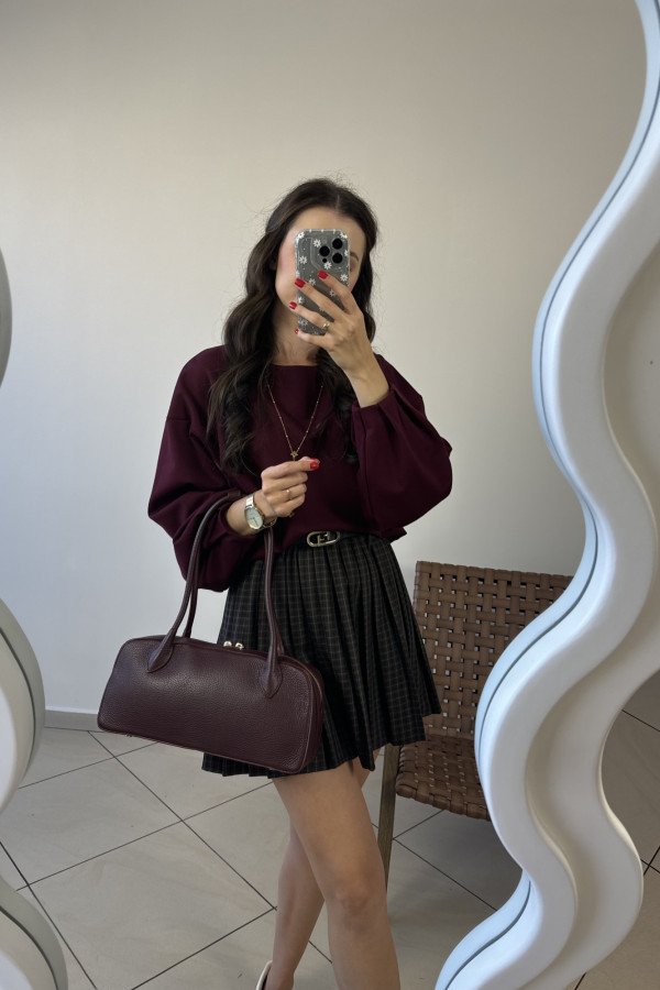 Bluza z wiskozą bordowa JESSA 4